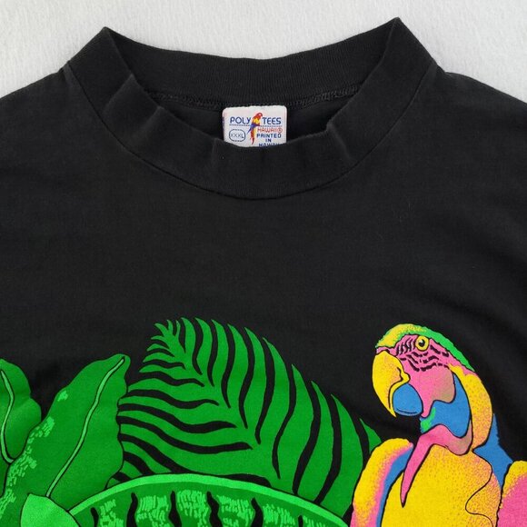 Poly Tees Hawaii Vintage T-Shirt 90s Parrot Single Stitch XXXL (Please Read) - Picture 11 of 14